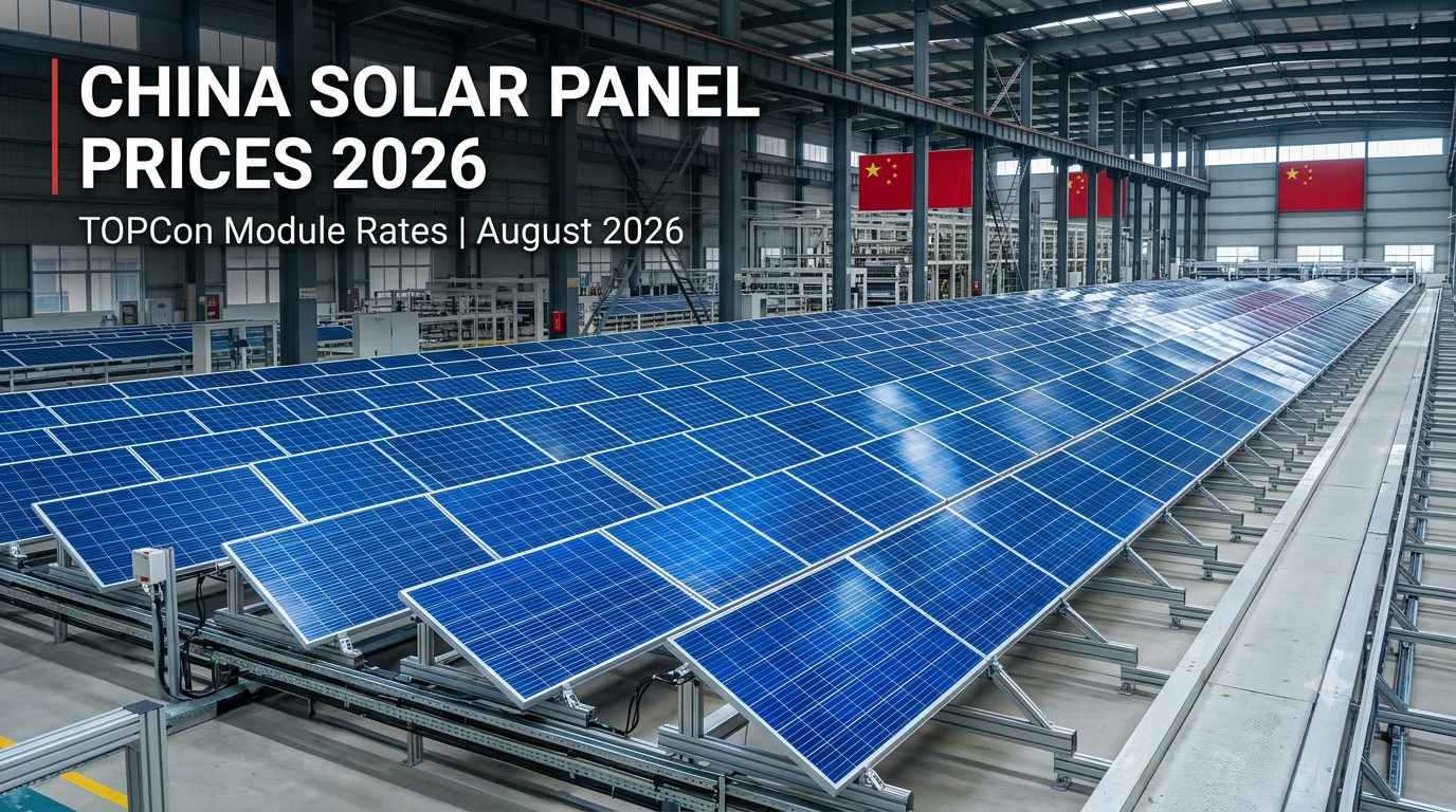 China solar panel prices August 2026
