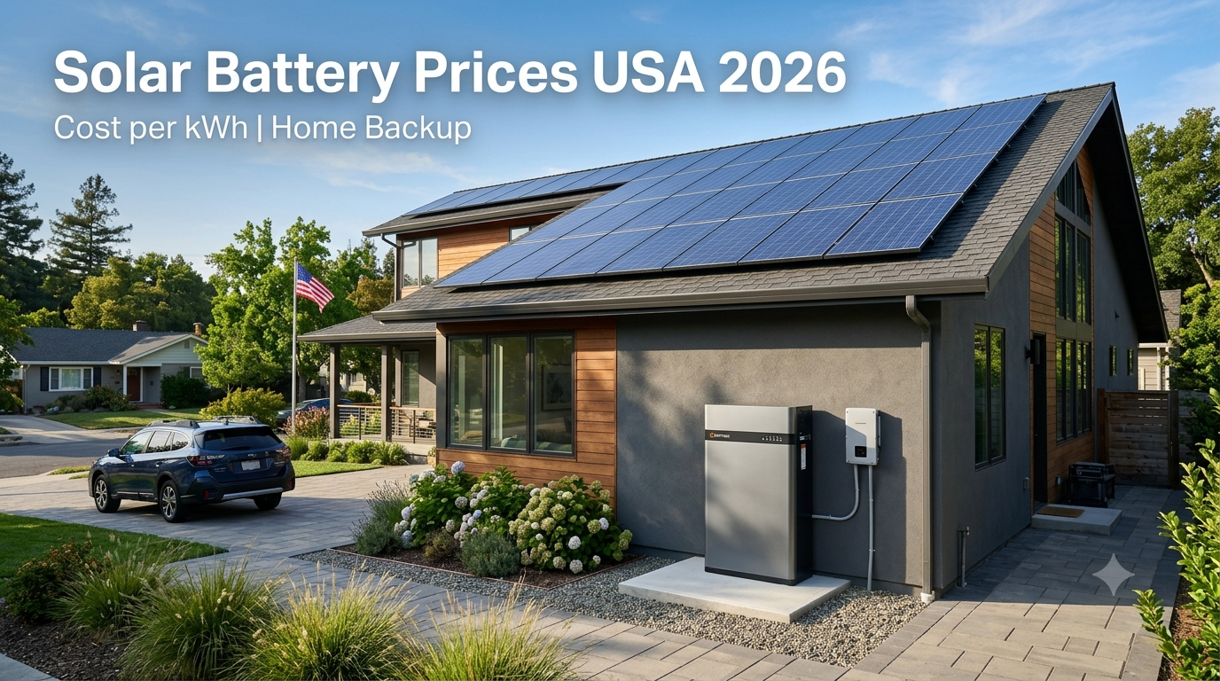 Solar battery prices in the USA 2026