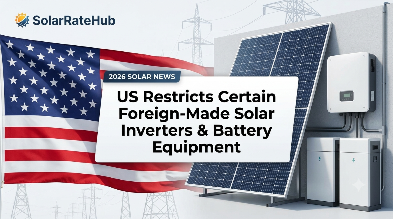 U.S. foreign power equipment restrictions affecting solar inverters and batteries