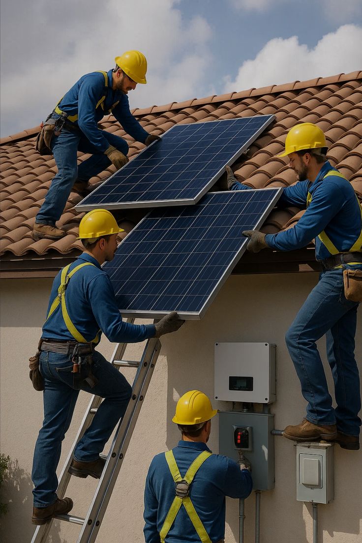 Solar panels used for a residential solar price guide in the USA